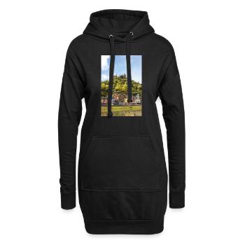 Forteresse de Reichsburg (Reichsburg) Cochem Rhénanie - Sweat-shirt à capuche long Femme - noir - Devant