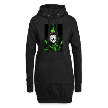 TIGER POSTER - Hoodie-Kleid - Schwarz - Vorne