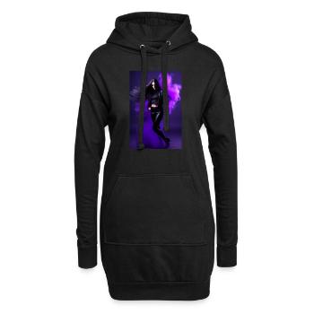 Beauté pourpre 1 - Sweat-shirt à capuche long Femme - noir - Devant