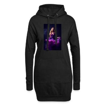 Lila Schönheit 3 - Hoodie-Kleid - Schwarz - Vorne