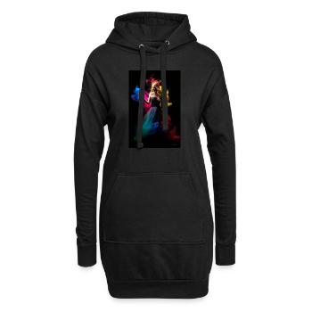 Beauté arc-en-ciel 4 - Sweat-shirt à capuche long Femme - noir - Devant