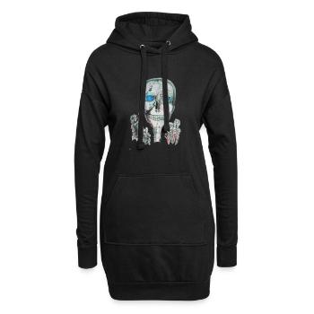 halloween grusel - Hoodie-Kleid - Schwarz - Vorne