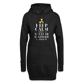 Keep calm and let the nuclear engineer handle it - Hoodie-Kleid - Schwarz - Vorne