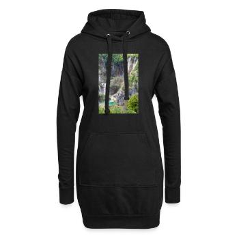 Veliki Slap Wasserfall Nationalpark Plitvicer Seen - Hoodie-Kleid - Schwarz - Vorne