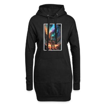 Astronaute, Futuriste, Espace Espace, Univers - Sweat-shirt à capuche long Femme - noir - Devant