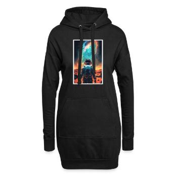 Astronaute, Futuriste, Espace Espace, Univers - Sweat-shirt à capuche long Femme - noir - Devant