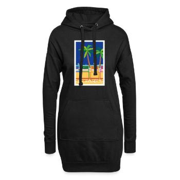 LE LAVANDOU CHAISES - Sweat-shirt à capuche long Femme - noir - Devant