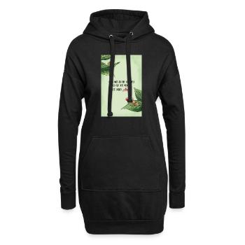 Dicton inspirant pour le courage avec des araignées mignonnes - Sweat-shirt à capuche long Femme - noir - Devant