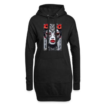 Asiatische Schönheit#9 - Hoodie-Kleid - Schwarz - Vorne