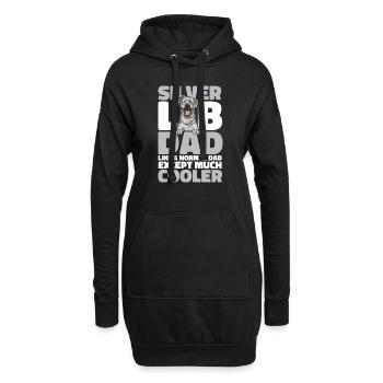 Silver Labrador Retriever Silver Lab - Sweat-shirt à capuche long Femme - noir - Devant