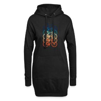 Bicycle Road Bike Vintage Retro - Hoodie Dress - black - Front