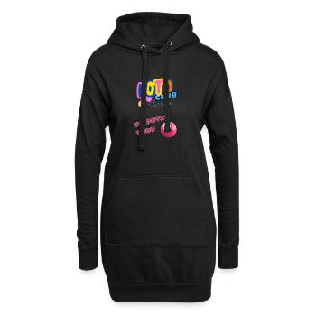 LOTO - BINGO - 10 - UN PETIT TROU - Sweat-shirt à capuche long Femme - noir - Devant