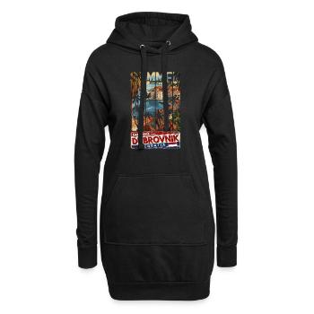 Croatie Croatie Voyage d’été Croatie Dubrovnik - Sweat-shirt à capuche long Femme - noir - Devant
