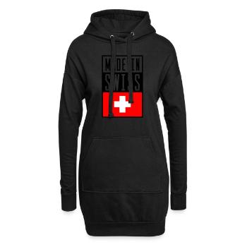 swiss made in - Hoodie-Kleid - Schwarz - Vorne