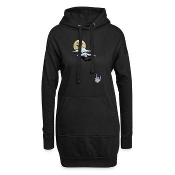 Halloween rockt - Hoodie-Kleid - Schwarz - Vorne