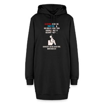 FrostigeErleuchtung oder HitzigeSitzung - Hoodie-Kleid - Schwarz - Vorne
