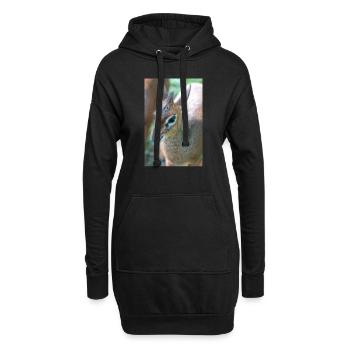 Kirk's dik-dik (auf Deutsch Kirk-Dikdik Zwergrüssel - Hoodie-Kleid - Schwarz - Vorne