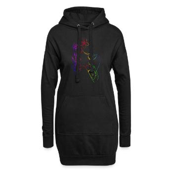 Mama liebt dich Mama Blumen Frauen Valentinstag - Hoodie-Kleid - Schwarz - Vorne
