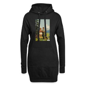 Gipfeltrinker - Hoodie-Kleid - Schwarz - Vorne