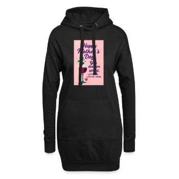 Alles Gute zum Muttertag Lustiger Witz - Hoodie-Kleid - Schwarz - Vorne