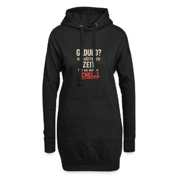 Geduld Zeit fuer diesen Scheiss - Hoodie-Kleid - Schwarz - Vorne