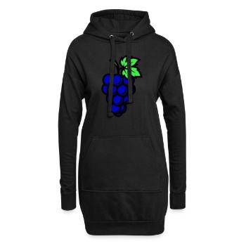 Raisins Raisins Fruits - Sweat-shirt à capuche long Femme - noir - Devant