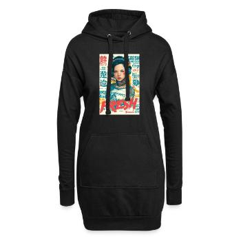 Urbane frische Vibes - Hoodie-Kleid - Schwarz - Vorne