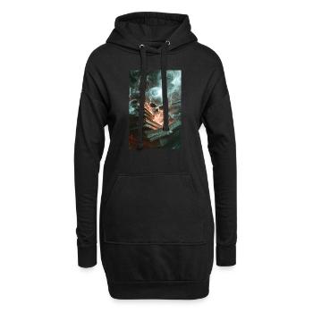 Des connaissances hantées déchaînées - Sweat-shirt à capuche long Femme - noir - Devant