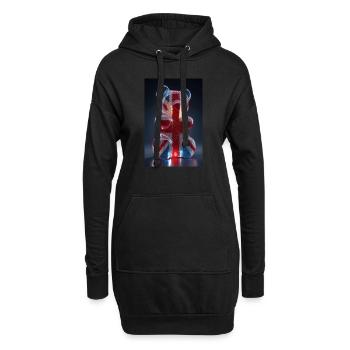 Drapeau britannique Gummy Bear - Sweat-shirt à capuche long Femme - noir - Devant