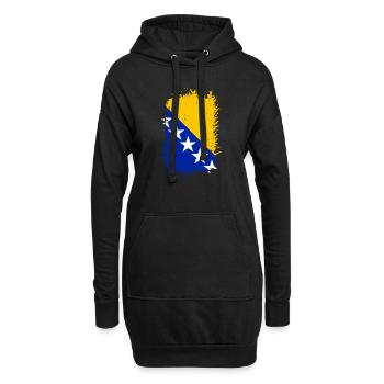Bosnien - Hoodie-Kleid - Schwarz - Vorne