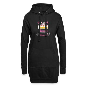 Winzerin Geburtstag Geburtstagsgeschenk Geb Wein - Hoodie-Kleid - Schwarz - Vorne