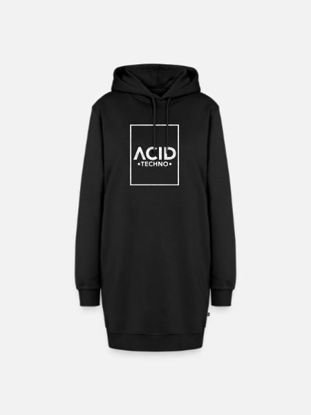 ACID TECHNO - Hoodie-Kleid - Schwarz