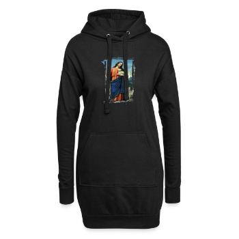Jésus-Sainte Marie Religion - Sweat-shirt à capuche long Femme - noir - Devant