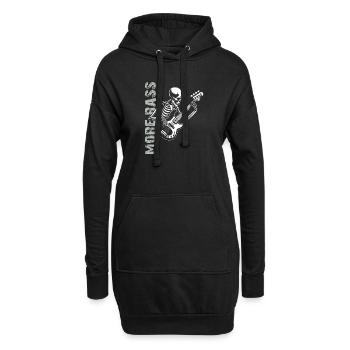 Plus Basse - Skeleton avec Basse - Sweat-shirt à capuche long Femme - noir - Devant
