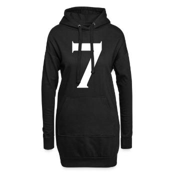 7 - Sweat-shirt à capuche long Femme - noir - Devant