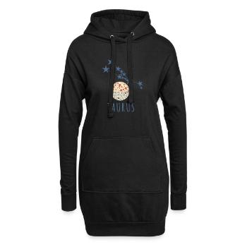 Das Sternbild Stier - Hoodie-Kleid - Schwarz - Vorne