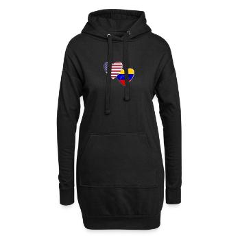 États-Unis Américain Venezuela Drapeau vénézuélien Patriotique - Sweat-shirt à capuche long Femme - noir - Devant