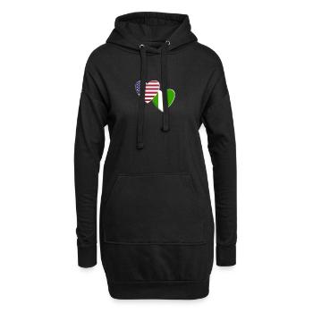 États-Unis Américain Nigeria Nigérian Afrique Drapeau - Sweat-shirt à capuche long Femme - noir - Devant