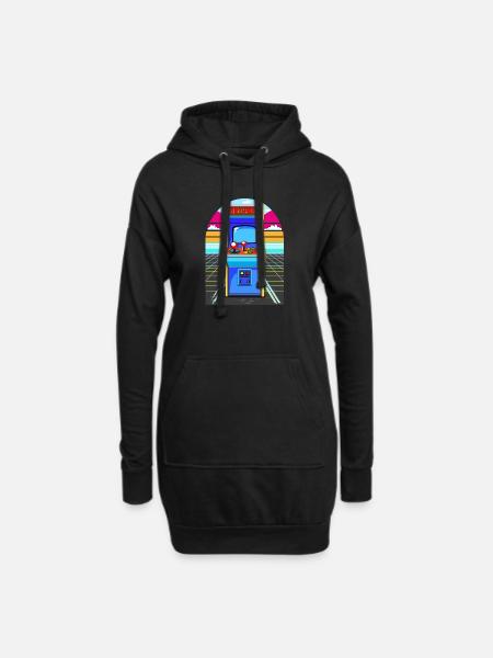 Arcade - Hoodie-Kleid - Schwarz