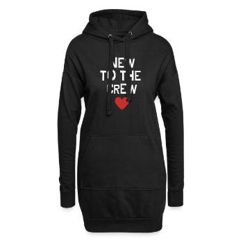 New to the crew - Hoodie-Kleid - Schwarz - Vorne