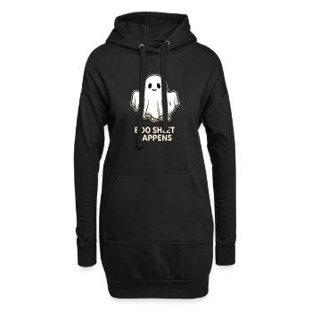 Boo Sheet Happens - Drôle de fantôme d’Halloween - Sweat-shirt à capuche long Femme - noir - Devant