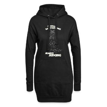 TOUJOURS À OBSERVER, TOUJOURS À JUGER - Sweat-shirt à capuche long Femme - noir - Devant