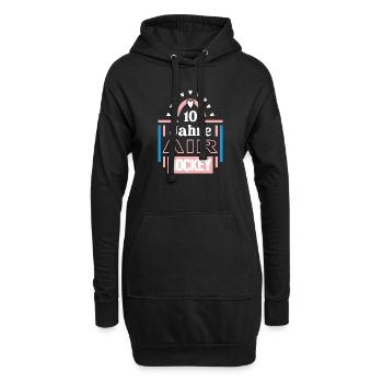 Air Hockey Jubiläum 10 Jahre Airhockey Spielerin - Hoodie-Kleid - Schwarz - Vorne