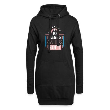 Airsoft Anniversaire 10 ans Entraîneur Joueur - Sweat-shirt à capuche long Femme - noir - Devant