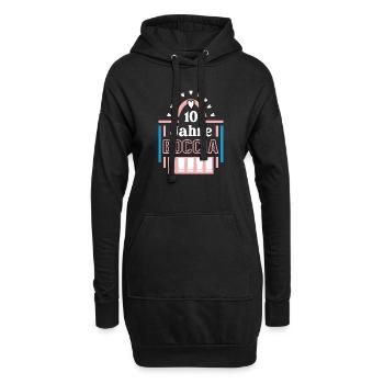 Boccia Jubiläum 10 Jahre Trainerin Spielerin - Hoodie-Kleid - Schwarz - Vorne