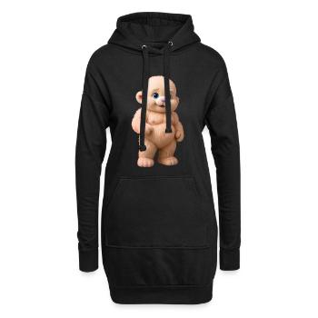 TEDDYBÄR-PLÜSCHTIER – Baby & Kinder - Hoodie-Kleid - Schwarz - Vorne