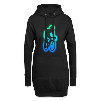Fahrrad Rennradfahrer Kinder Herren Jungen Rennrad - Hoodie-Kleid - Schwarz - Vorne