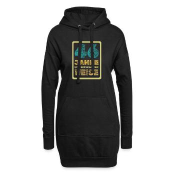 46 - Hoodie-Kleid - Schwarz - Vorne