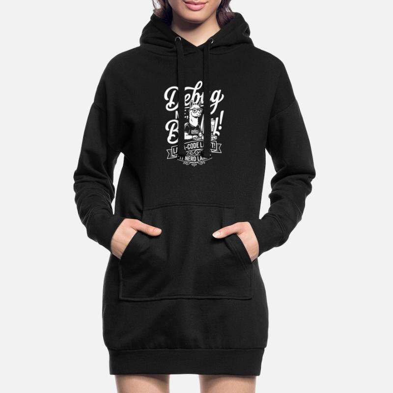 Conception de débogage de code Lama Sweat-shirt à capuche long Femme