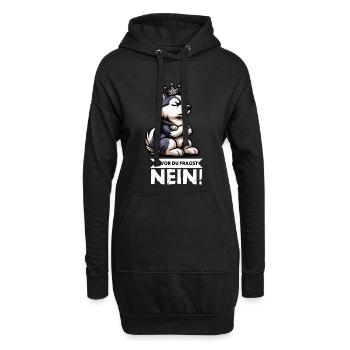 Bevor Du Fragst Husky Huskys Huskybesitzer  - Hoodie-Kleid - Schwarz - Vorne